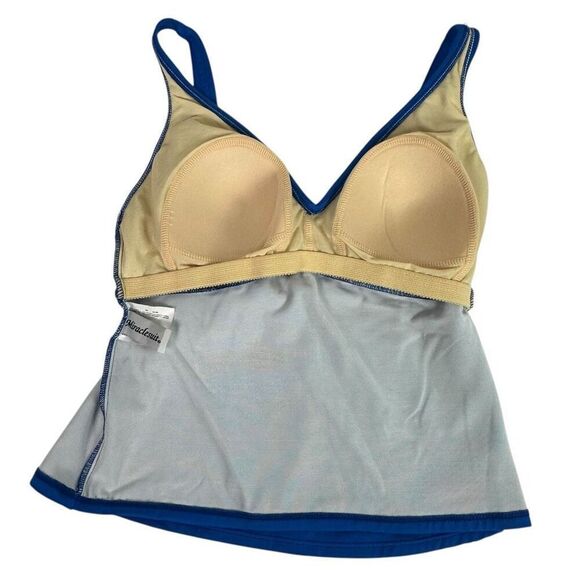 Miraclesuit Bright Blue Tankini Top size 10 - Picture 4 of 7